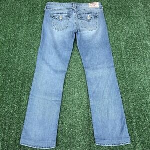VTG True Religion Jeans Mens 32x29 Blue Slim Straight Leg Mexico Designer Y2K